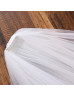 White Simple Tulle Wedding Veil Plain Edge Two-tier Bridal Veil 